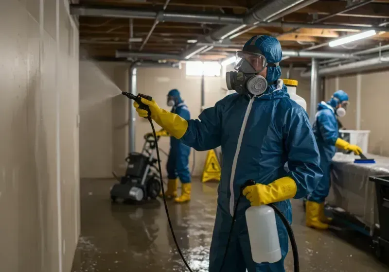 Basement Sanitization and Antimicrobial Treatment process in Trotwood, OH