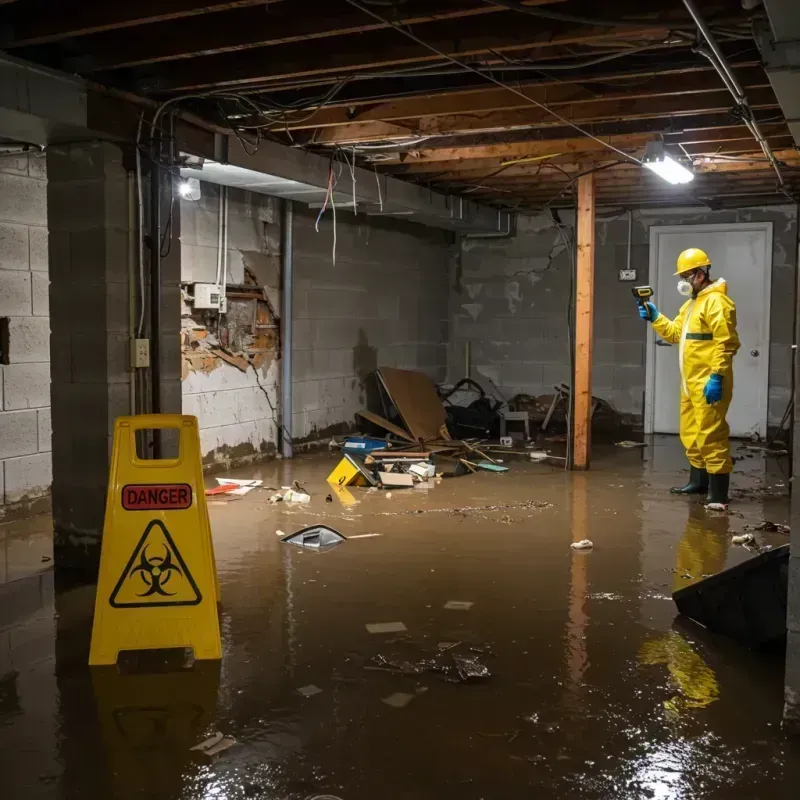 Flooded Basement Electrical Hazard in Trotwood, OH Property